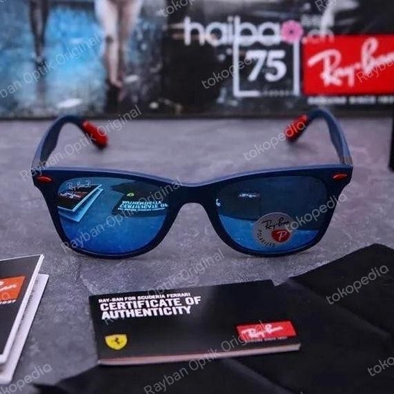 

BLUE- RAYBAN FERRARI LITEFORCE RB4195 ORIGINAL BLUE MATTE