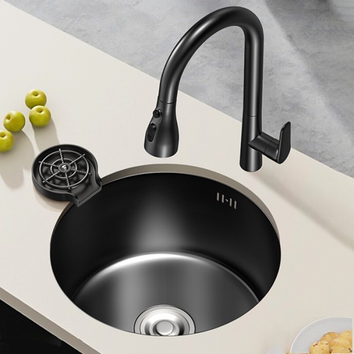 NEW KITCHEN SINK ROUND/BAK CUCI PIRING BULAT STAINLESS/SINK BULAT HITAM