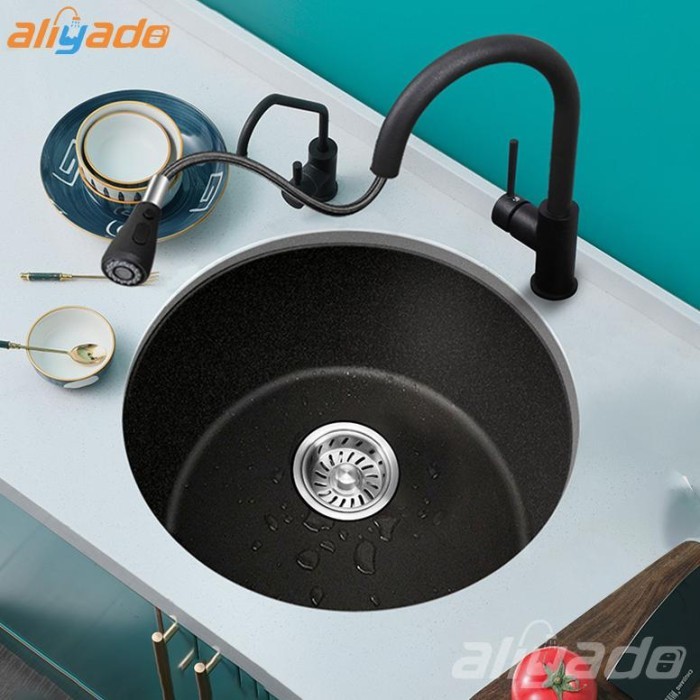 KITCHEN SINK ROUND/BAK CUCI PIRING BULAT STAINLESS/SINK BULAT HITAM