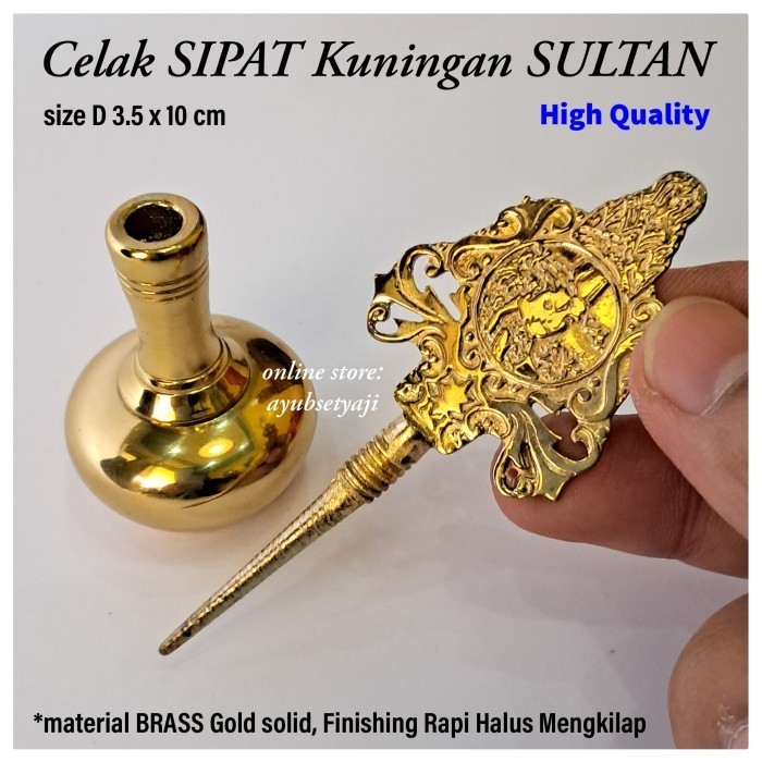 Celak Sipat Kuningan SULTAN HIGH QUALITY Wadah Celak Bubuk BRASS antik Tempat Celak Mata arab Celak