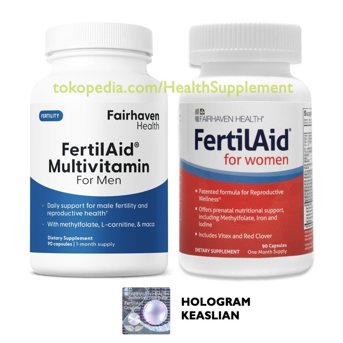 Obat Sperma + Penyubur Wanita: FertilAid for Men + FertilAid for Women