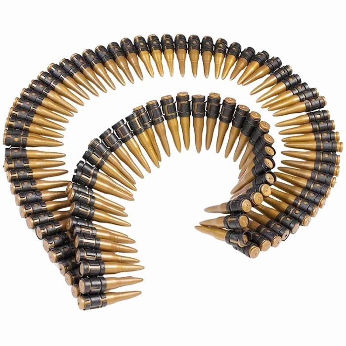 bullet ammo belt sabuk peluru plastik mainan anak machine gun nerf
