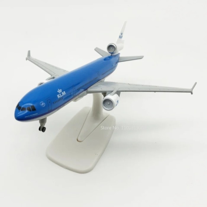 Miniatur Diecast Pesawat MD11 KLM 20 cm ada roda