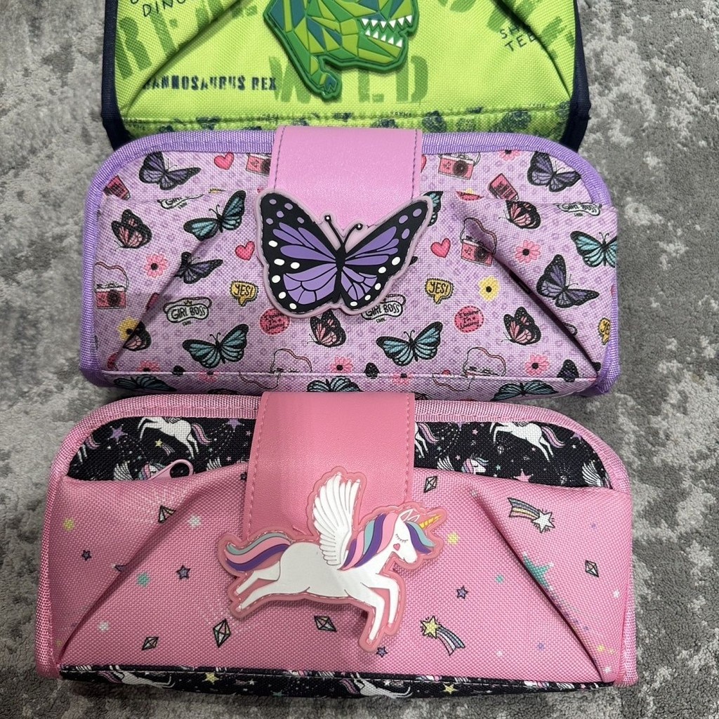 

Tas Pena Kanvas Kartun Kotak Alat Tulis Dua Lapisan Lucu