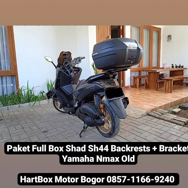 PAKET LENGKAP NMAX TOURING BOX SHAD SH44 BACKREST SANDARAN BRACKET ORI