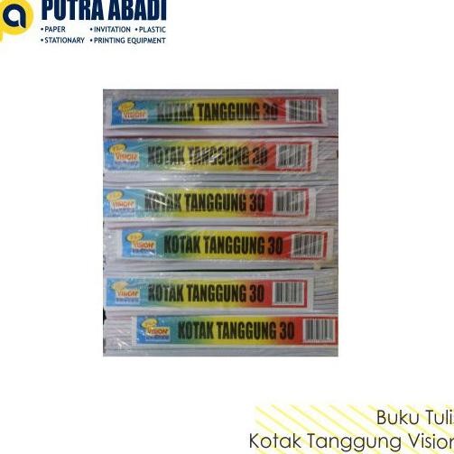 

Promo Buku Tulis Kotak Tanggung Vision 30 Lembar (Isi 10 Buku)