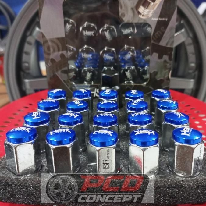 baut roda / mur roda mobil racing hsr ukuran 1,5 blue panjang 