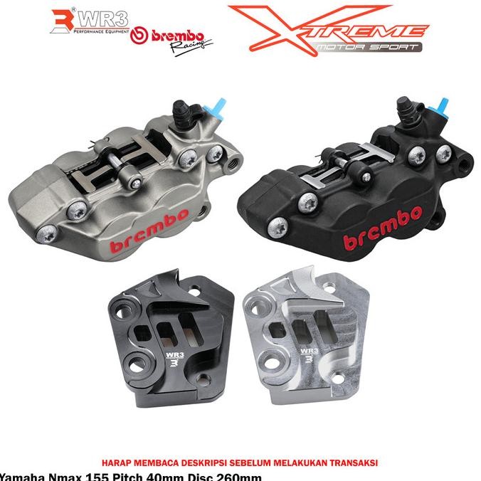 Nmax - Breket Kaliper Wr3 Depan With Brembo 4P Nmax 155 / New 2020 / Turbo Disc 260Mm / Standard