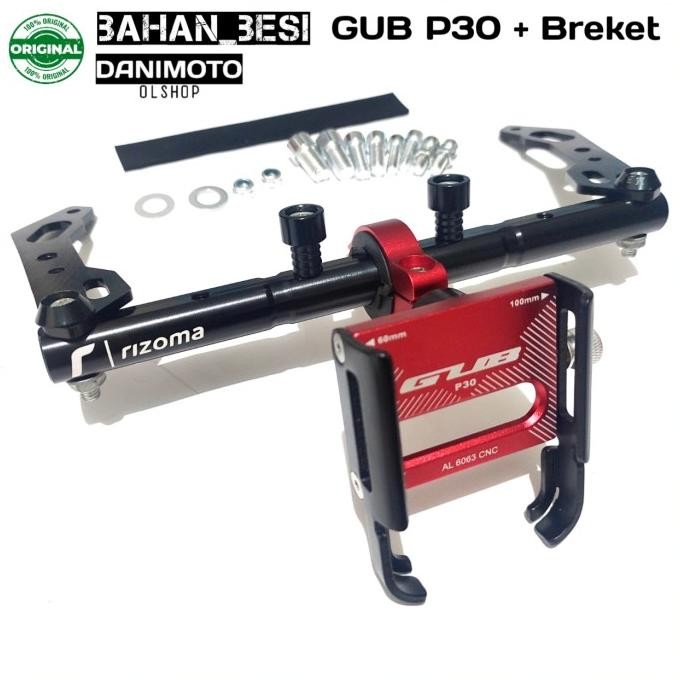 Nmax - Gub P30 Plus Breket Holder Hp Spion Motor Vario Nmax Scoopy Dll Besi