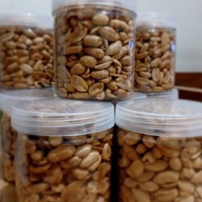 

Kacang Goreng Bawang Kupas 1Toples 1 Liter/Kacang Goreng Pedas Manis