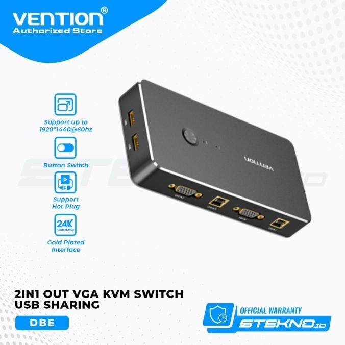 Switch - Vention KVM Switch VGA USB Printer Sharing Keyboard Mouse PC