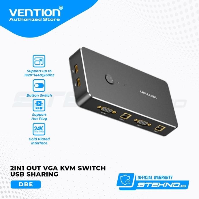 Switch - Vention KVM Switch VGA USB Printer Sharing Keyboard Mouse PC