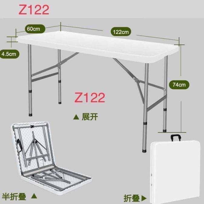 SA MEJA LIPAT KOPER HPL ALUMINIUM-MEJA LIPAT PORTABLE - KAKI BULAT JS