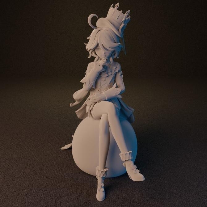 Tersedia Furina Genshin Impact Sitting Resin Kit Figure