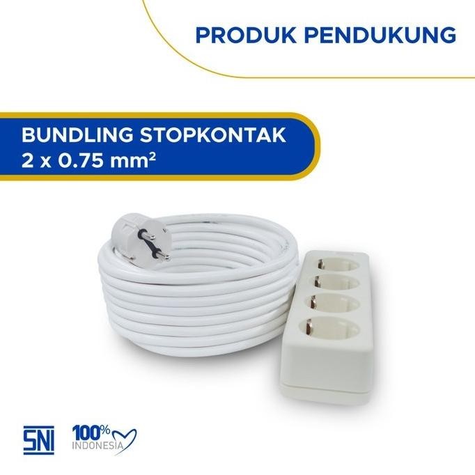 Paket Sekontak Sehati - Uticon (Kabel 10 Meter + Stop Kontak) Garansi