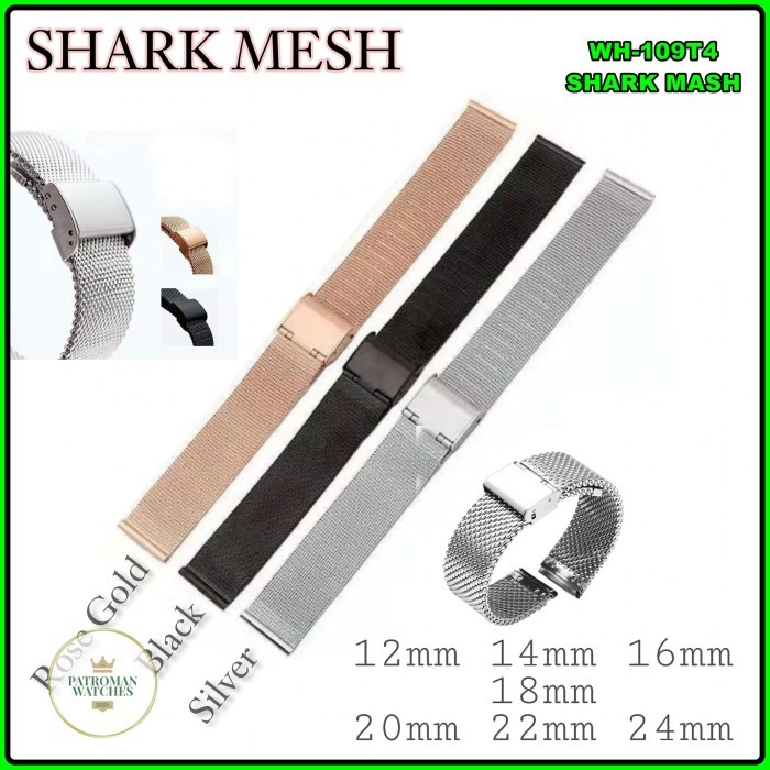 TALI STRAP JAM TANGAN RANTAI PASIR SHARK MESH STAINLESS MURAH