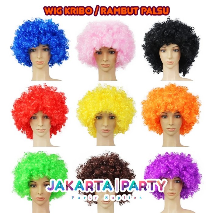WIG KRIBO / WIG KERITING / RAMBUT PALSU / WIG PARTY / WIG RAMBUT PALSU