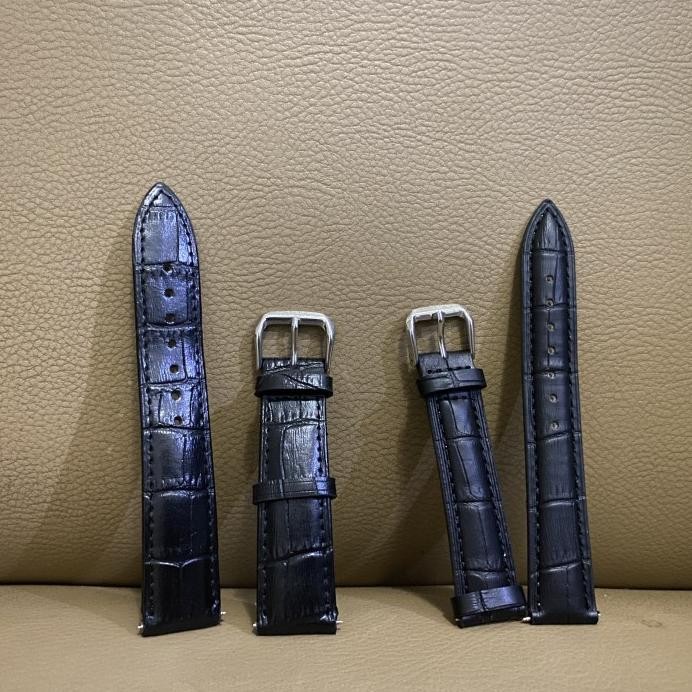 (NEGO TIPIS) DAPAT 2 STRAP TALI JAM TANGAN KULIT LEATHER CROCO CROCODILE 20MM DAN 18MM