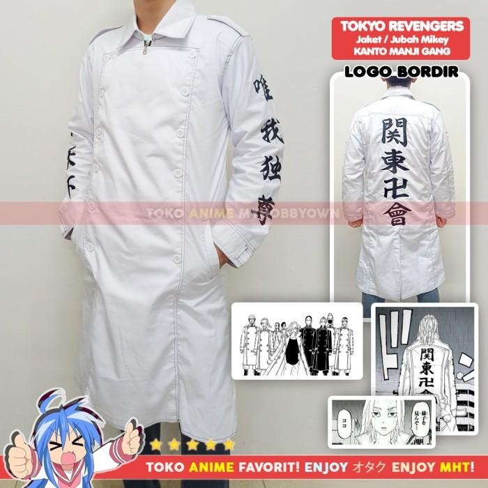 Jaket Parka Jubah Anime Kanto Manji Tokyo Revengers Mikey Cosplay