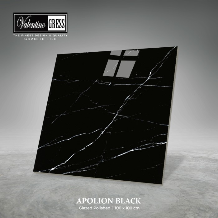 GRANITE VALENTINO GRESS 100x100 CM - APOLION BLACK