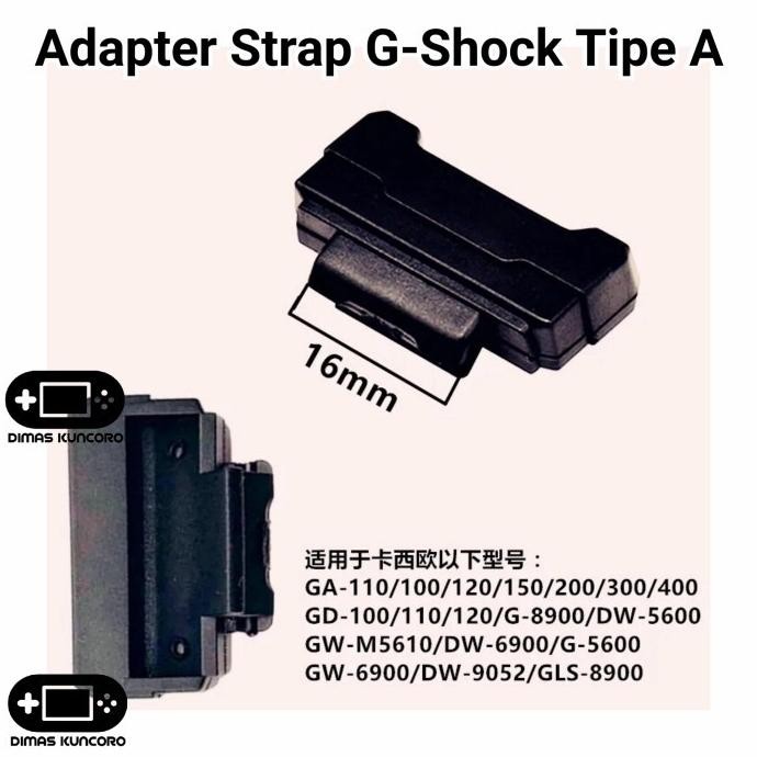 ADAPTER STRAP G-SHOCK TIPE A TALI JAM ZULU CONECTOR GSHOCK G SHOCK