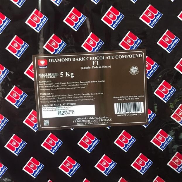 

Coklat Blok - Dark Chocolate Compound Diamond 5Kg - Gosend/Grab Only!!