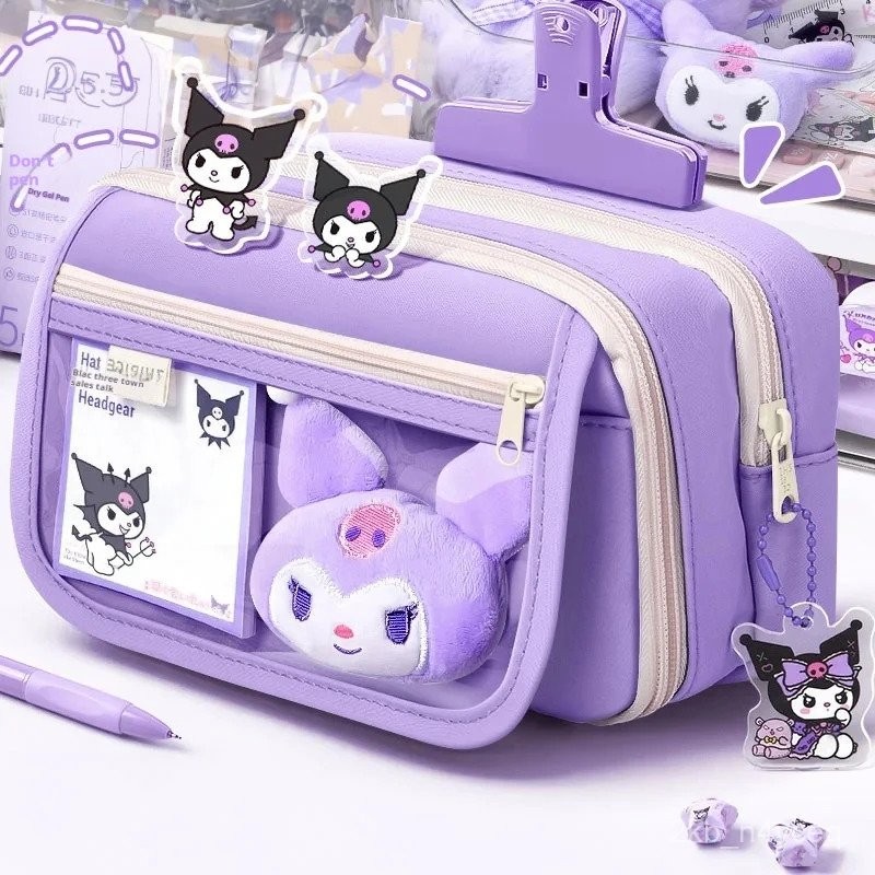 

New Kuromi Pencil Case Sanrio Stationery For Junior High School Girls New Primary School Students Large Capacity High Appearanc I6NQ