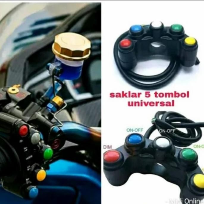 Original Saklar stang 5 tombol Domino