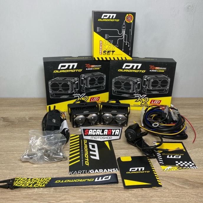 sale paket lampu duromoto x2 saklar ori duromoto relay set duromoto