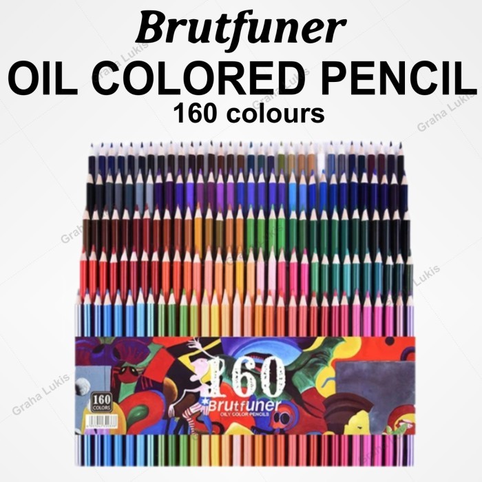 

BRUTFUNER Oil Base Color Pencil / Pensil Warna Set 160 Warna