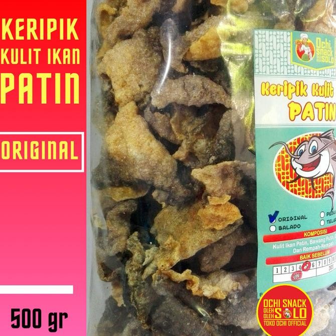 

(500 Gr - Ori) Keripik Kulit Ikan Patin Tanpa Tepung - Keto Friendly
