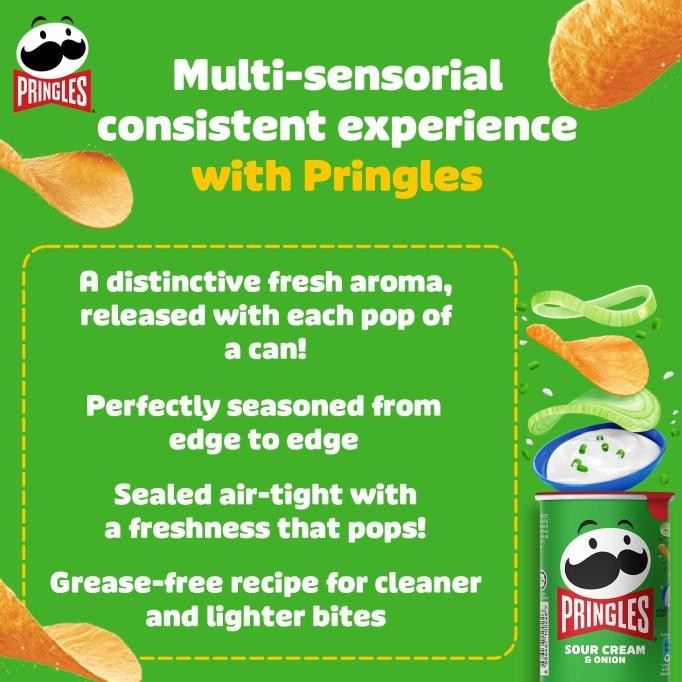 

[Carton Deals] Pringles Sour Cream & Onion Keripik 42Gr (12 Pcs)