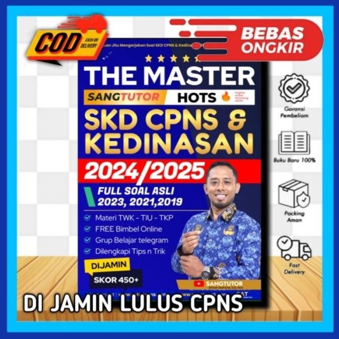 

Sale! BUKU SKD CPNS DAN KEDINASAN 2024/2025 - THE MASTER SANG TUTOR