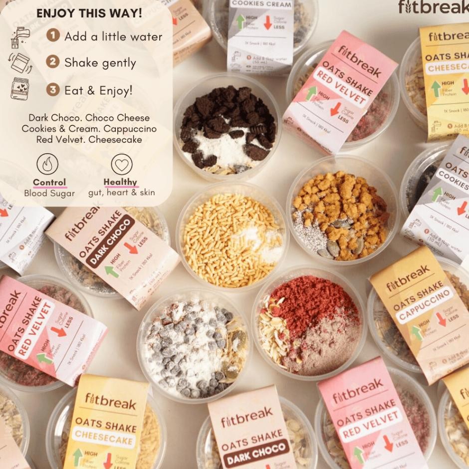 

Paket X Rasa 12 Oats Shake Cuma 10 Ribu Overnight Oats/ Sna Sehat/ Oatmeal/ Rendah Gula/ Rendah Kal/ Tinggi Serat/ Sarapan Untuk Pemula