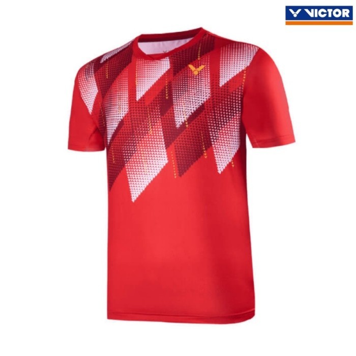 Kaos Badminton Jersey Soft Original Victor Red DMK Limited Edition