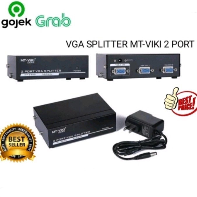 VGA Splitter 2 Port 350MHz MT-VIKI 350 Mhz vga spliter 2 port 350mhz
