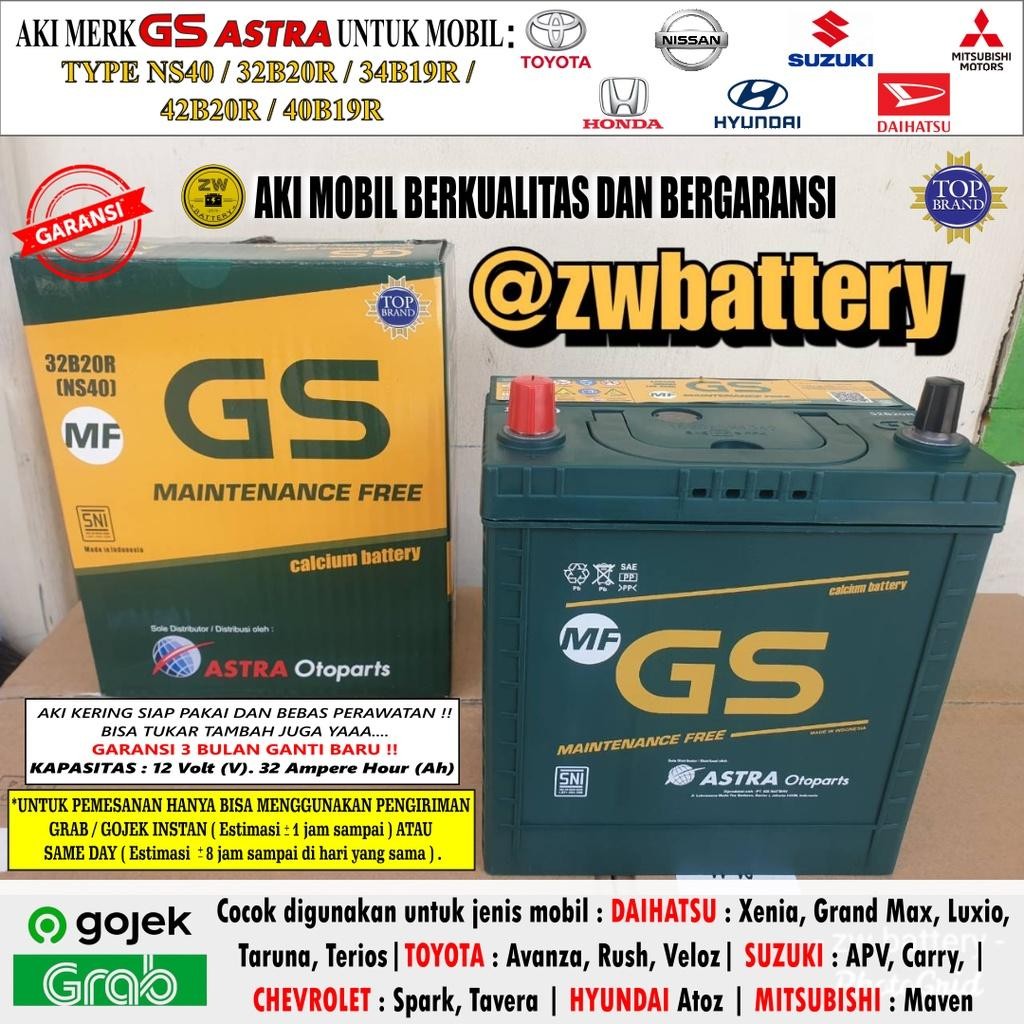 Aki Mobil Xenia, Luxio, Apv, Avanza Ns40 Gs Astra Original Mf