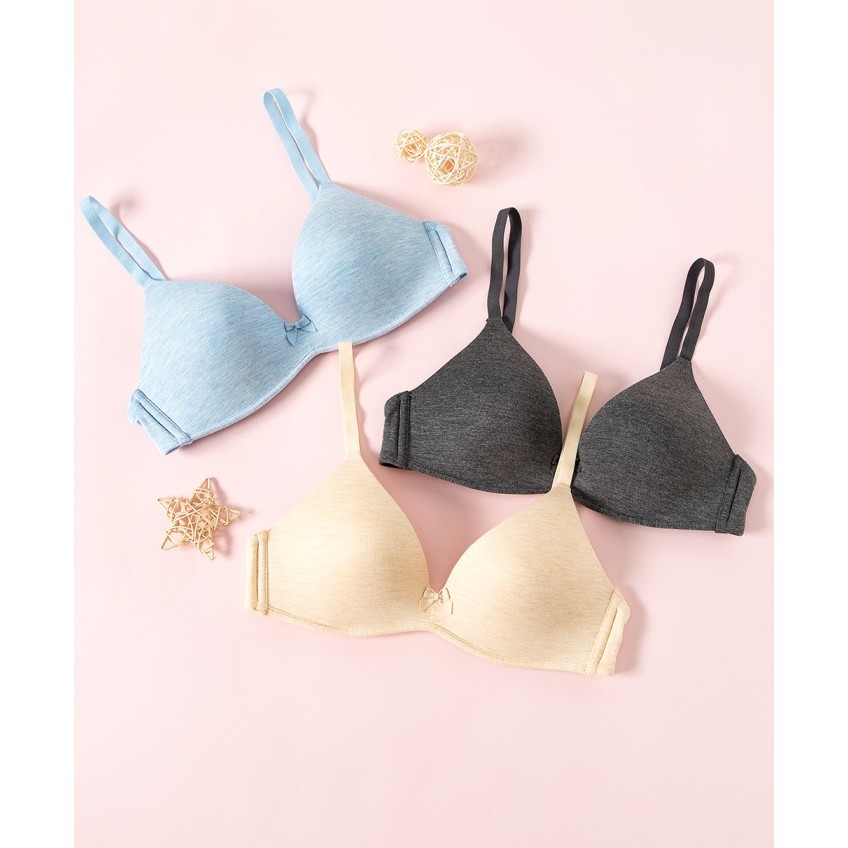 BISA KIRIM LANGSUNG  Young Hearts Bra Cotton Comfy Triangle Y23-19953 - Cup B & C - Yellow, 36C/080 