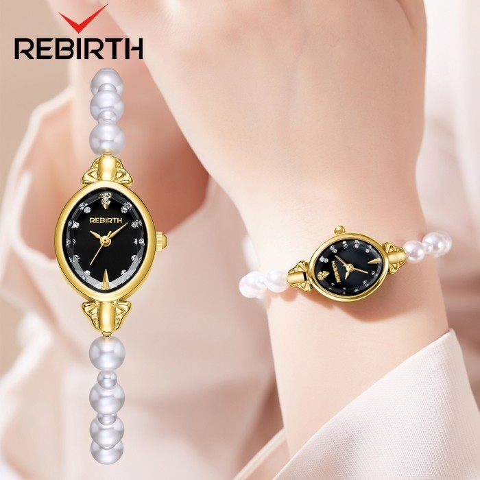 Best Seller REBIRTH Jam Tangan Wanita Anti Air Original Analog Elegan Anak Perempuan Korean Style Ke