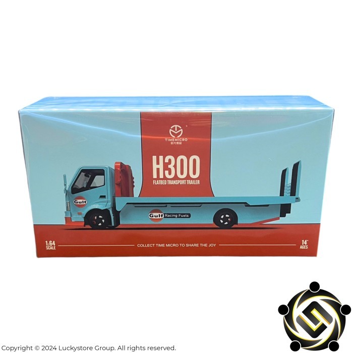 Time Micro 1:64 Hino H300 Flatbed Transport Trailer Truck Gulf Limited