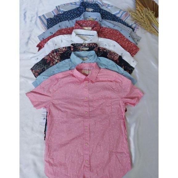 MURAH Kemeja Kantor Kemeja Kerja Lengan Pendek Pria Sisa Ekspor Aeropostale