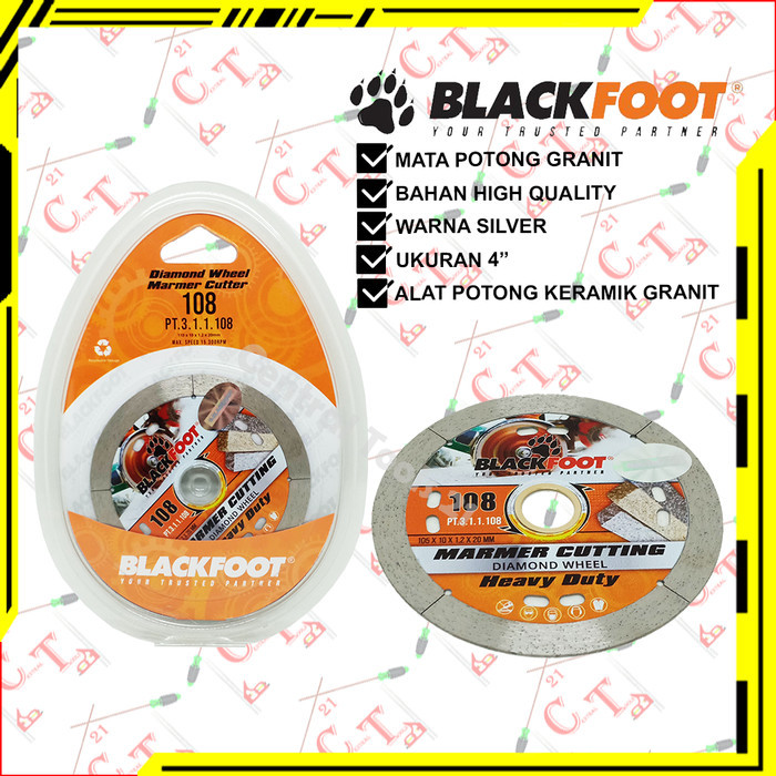 Mata Potong Granit Marmer Diamond Wheel 4 Inch Blackfoot Mata Gerinda