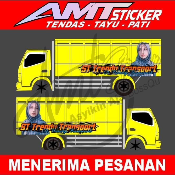 [Terlaris] Stiker Decal/Cutting Bak Samping Truk Canter Stiker Bak Samping Truk