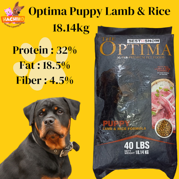 Optima Puppy Lamb 18,14kg / Makanan untuk anak anjing