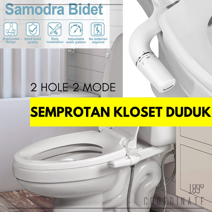 SEMPROTAN KLOSET DUDUK SHOWER BIDET 2 HOLE 2 MODE RIGHT HAND CLOSET