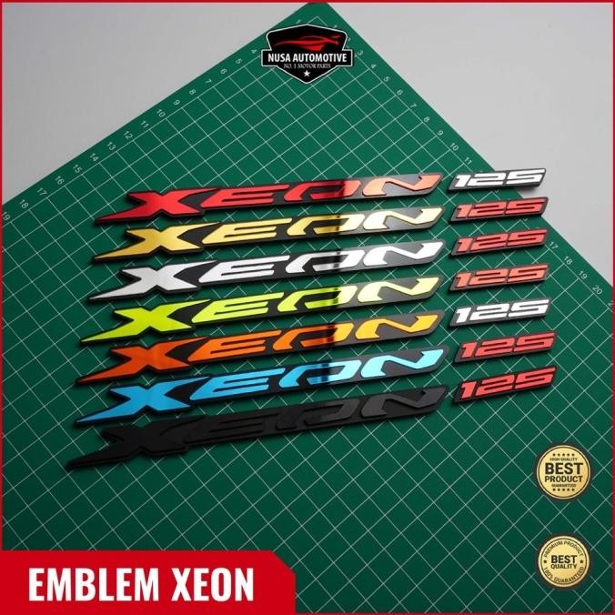 Terlaris 2Pcs Emblem Xeon 125 Logo Xeon125 Timbul Stiker Motor Yamaha Xeon