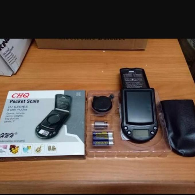 Chq Pocket Scale 0.01 Ps 200 Timbangan Digital Cahaya Putih Original Junerasamer