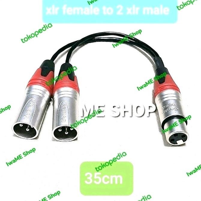 Terlaris Kabel Cabang XLR female to 2 XLR male splitter female to 2 male COD