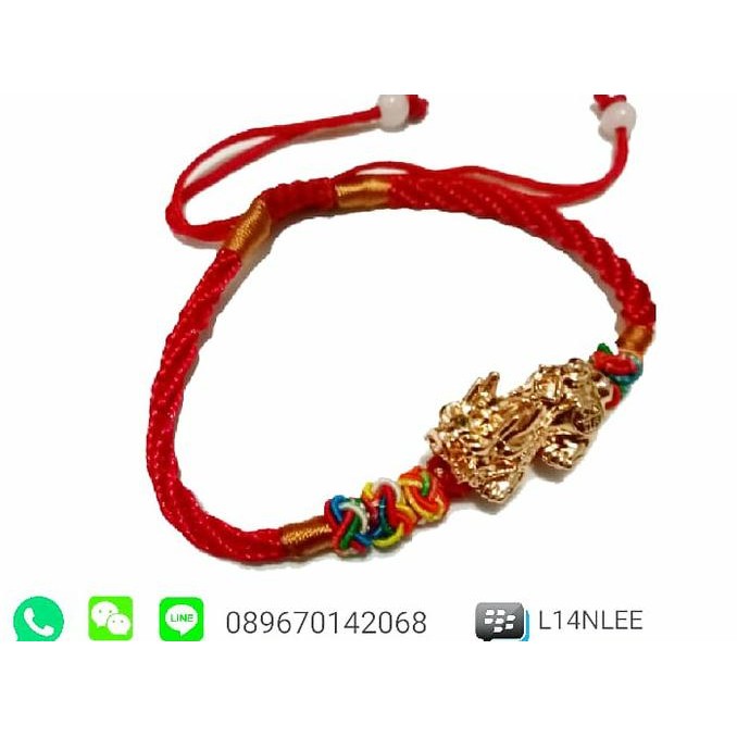 

{{{{}}] Gelang Tali merah Pixiu phixiu crom emas II