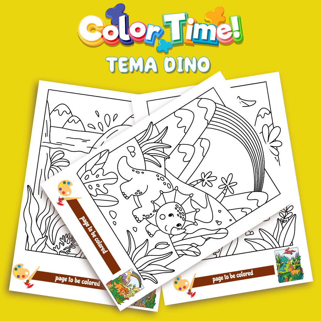 

Adaajaa Kertas Mewarnai Dinosaurus - Lembar Aktivitas Anak - Worksheet Anak